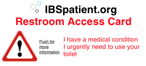 IBSpatient.org Restroom Access Card back